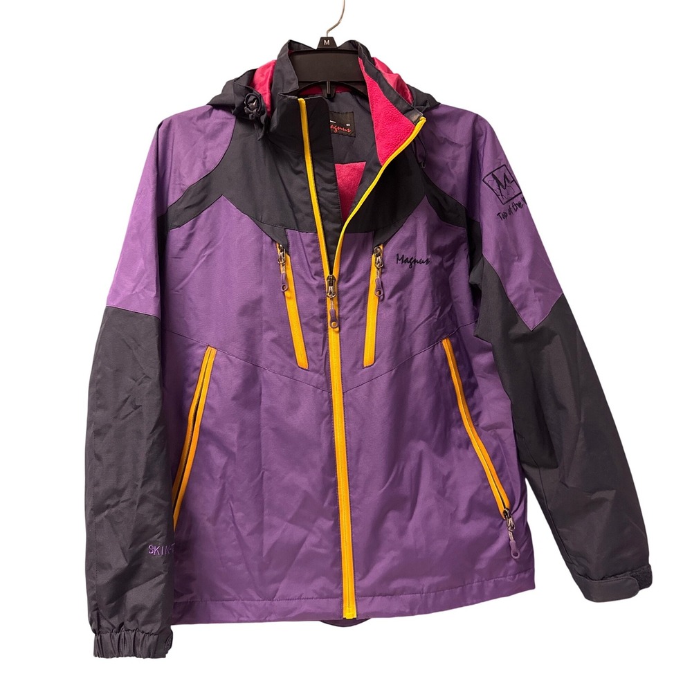 Magnus Outdoor Purple Gray Ski Jacket Hooded Waterproof SKI‎ TECH Women's Size S